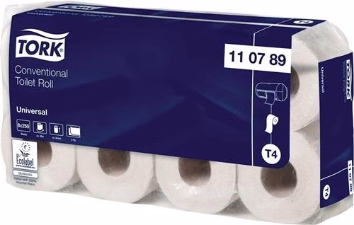 Toilettenpapier TORK Universal 110789 T4, 2-lagig 8x8 RollenTORK aus der Kategorie Toilettenpapier mit der Teilenummer 9000469262
