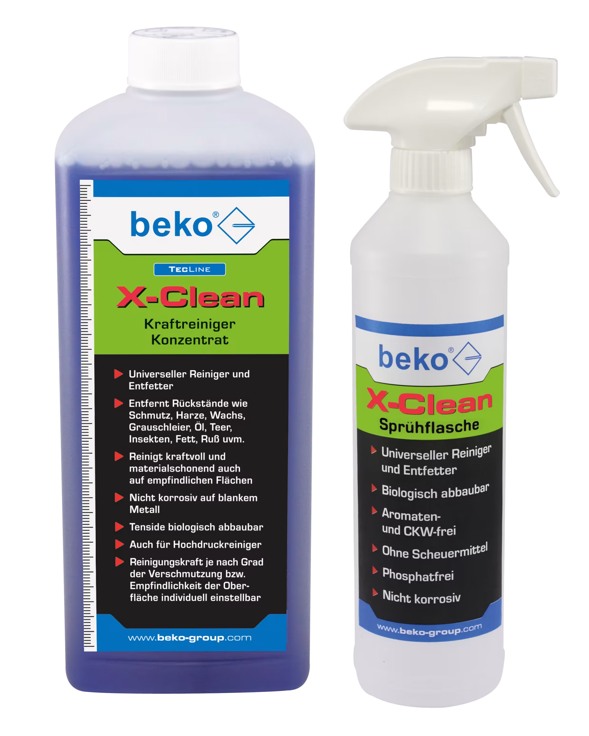 1 detergente potente X-Clean, 1 flacone spray vuoto da 500 ml di Beko 1 x detergente potente X-Clean, 1 x flacone spray vuoto da 500 ml della categoria accessori sigillanti con articolo n. 999 95 009