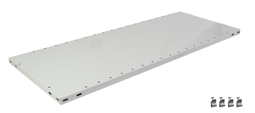 Étagère supplémentaire MULTIplus85 1000 x 500, RAL 7035, avec 4 supports d'étagère, accessoires, réf. 31350-B