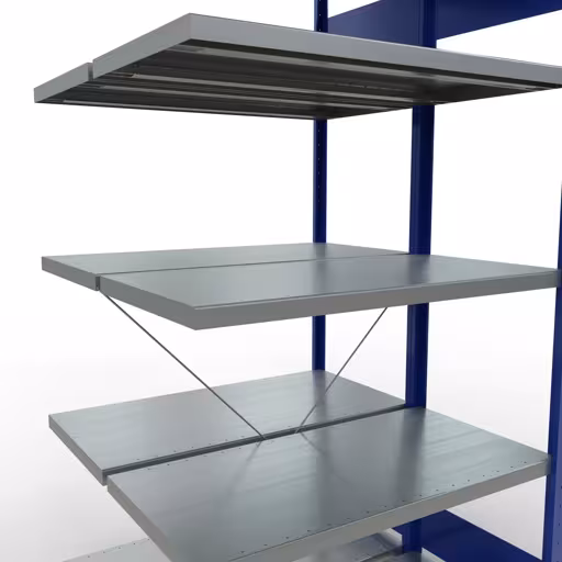 Figura n. 14 dell'articolo scaffale aggiuntivo, scaffale doppio, scaffale, sistema a innesto MULTIplus250, 2000 x 1000 x (2x500) mm (AxLxP), 2x5 ripiani, traversa, RAL 5010 blu genziana dal gruppo di prodotti scaffali della marca Schulte Lagertechnik
