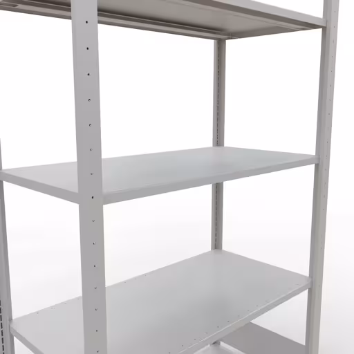 Étagère de base, étagère, système enfichable MULTIplus150, 2000 x 1000 x 500 mm, 5 étagères, RAL 7035 gris clair de Schulte Lagertechnik de la catégorie système enfichable