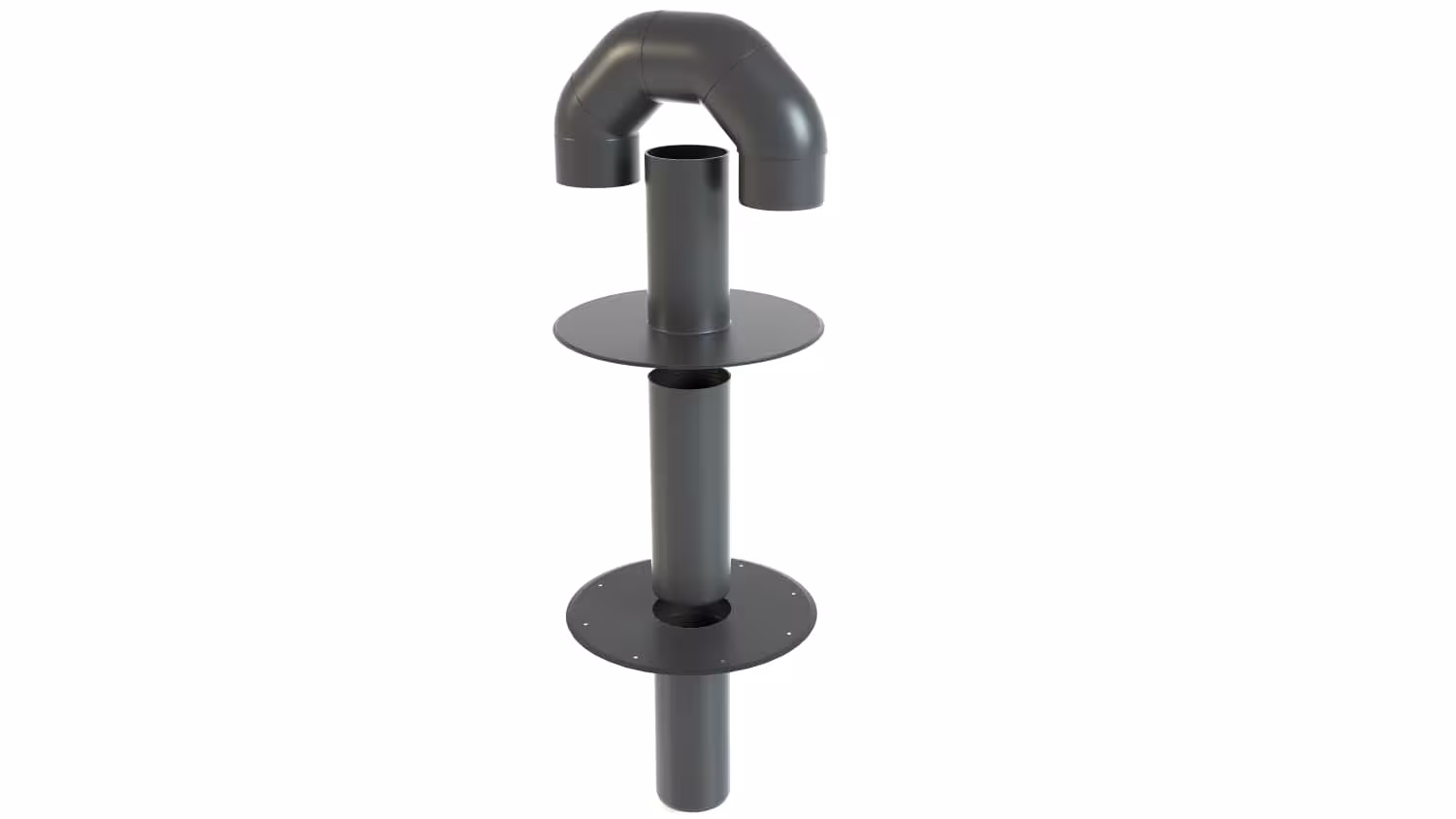 Set di curve per tubi Flavent Set di curve per tubi DN 125, 4 curve di 45° ciascuna in un sacchetto di pellicola = 1 pezzo di Klöber con l'articolo n. KF6939
