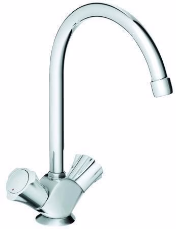 Robinet de cuisine chromé GROHE Costa 31831 DN 15 à 2 poignées, de la catégorie robinets de cuisine, référence 6000502435