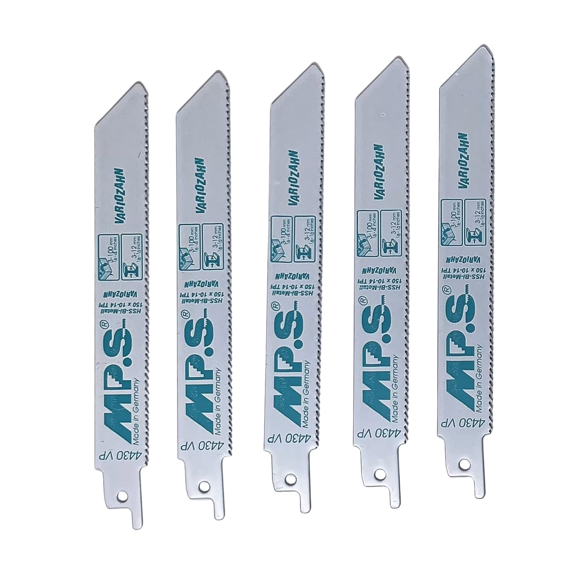 Immagine aggiuntiva dell'articolo Lama per sega alternativa bimetallica fresata e impostata, lunghezza totale 150/lunghezza dentata 130 mm, passo dei denti 1,8-2,5 mm #4430-VP-5 dalla categoria Lame per sega alternativa
