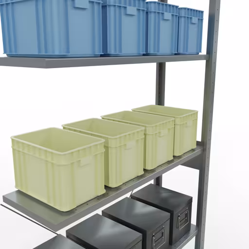 Immagine aggiuntiva dell'articolo Ripiano aggiuntivo, ripiano sistema a innesto MULTIplus150, 2500 x 1000 x 300 mm (AxLxP), 6 ripiani, traversa, zincato da ripiano aggiuntivo