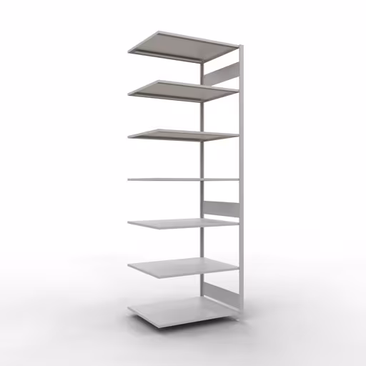 Rayonnage supplémentaire, rayonnage à étagères, système enfichable MULTIplus150, 3000 x 1000 x 800 mm, 7 étagères, gris clair RAL 7035 de Schulte Lagertechnik avec le numéro d'article. 32687-LR