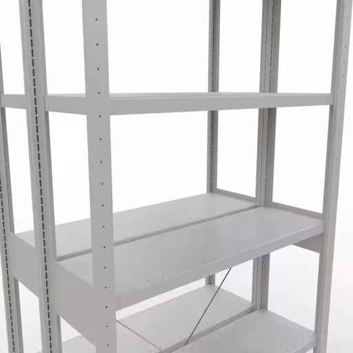Image du produit n° 13 de l'article étagère de base, système d'étagères MULTIplus250, 2500 x 1000 x (2x300) mm, 2x6 étagères, RAL 7035 gris clair de la gamme d'étagères de la marque Schulte Lagertechnik
