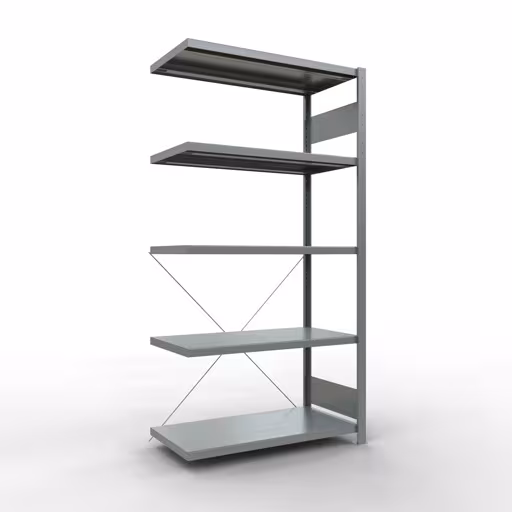 Étagère supplémentaire, étagère, système enfichable MULTIplus250, 2000 x 1000 x 500 mm, 5 étagères, galvanisées de Schulte Lagertechnik avec le numéro d'article : 12955