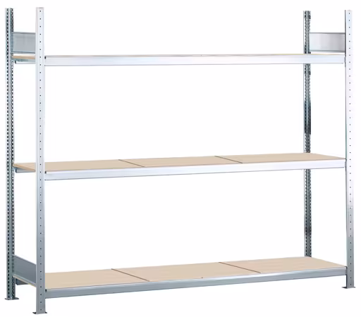 Figura n. 12 dell'articolo scaffale base, scaffale a campata larga WS 2000 con truciolare, 2000 x 2250 x 400 mm, zincato, 3 livelli, portata 1.200 kg del gruppo di prodotti scaffalature a campata larga della marca Schulte Lagertechnik