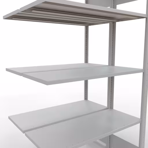 Image du produit n° 14 de l'article étagère complémentaire, étagère double, étagère à étagères, système enfichable MULTIplus150, 2000 x 1000 x (2x400) mm, 2x5 étagères, RAL 7035 gris clair de la gamme d'étagères à étagères de Schulte Lagertechnik