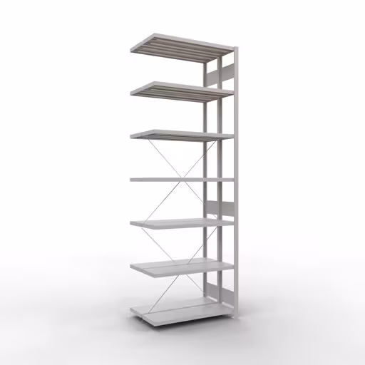 , étagère double, système d'étagères MULTIplus250, 3000 x 1000 x (2x300) mm, 2x7 étagères, gris clair RAL 7035 de Schulte Lagertechnik avec le réf. 32137-A
