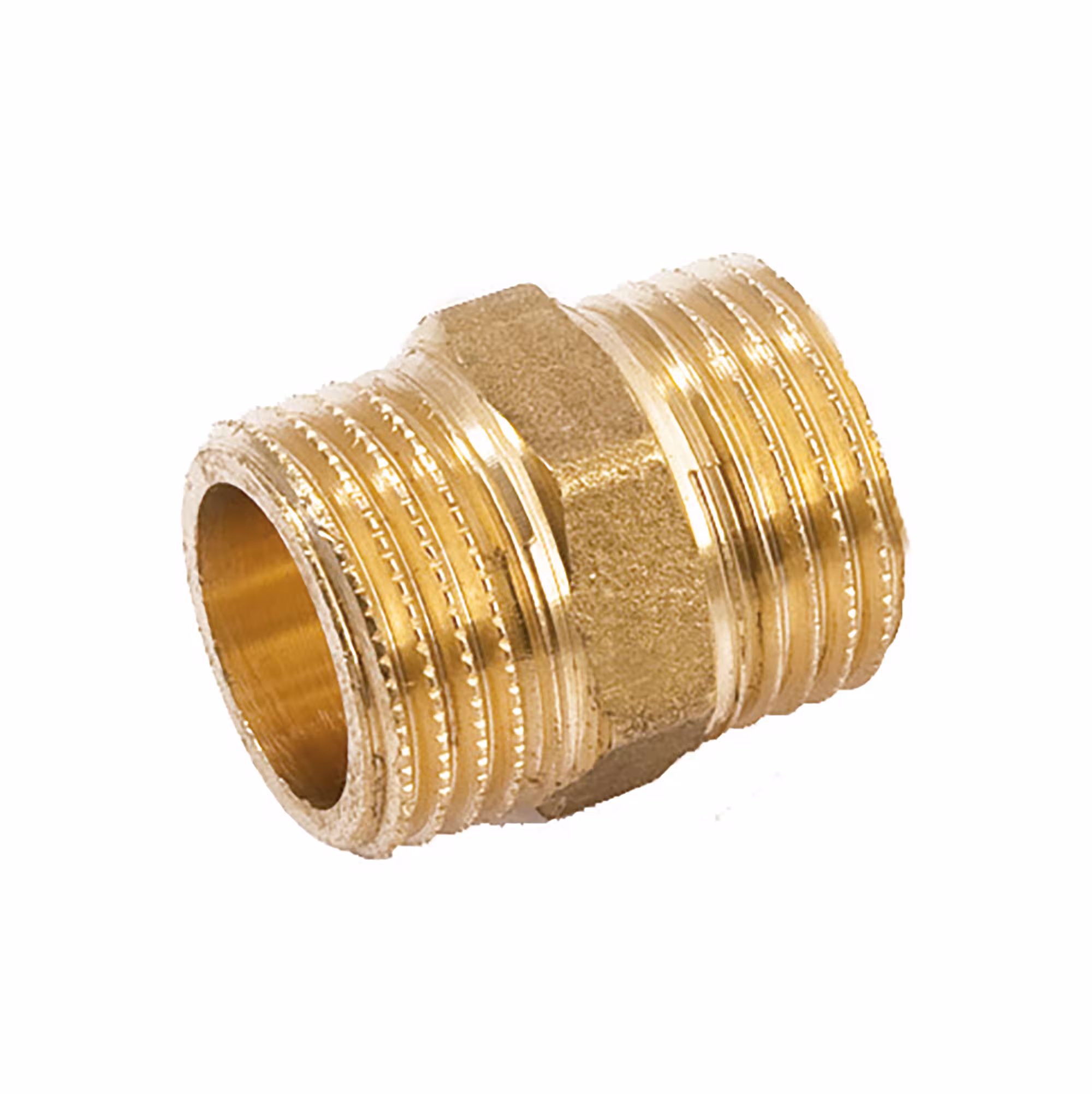Nipplo doppio con filettatura esterna ed esagono di General Fittings Nipplo doppio con filettatura esterna ed esagono, raccordi filettati in ottone