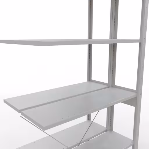 Image du produit n° 10 de l'article Rayonnage supplémentaire, rayonnage double, système d'étagères enfichables MULTIplus150, 2500 x 1000 x (2x300) mm, 2x6 tablettes, traverse, RAL 7035 gris clair Figure n° 10 de l'article, étagère double, système d'étagères MULTIplus150, 2500 x 1000 x (2x300) mm, 2x6 étagères, gris clair RAL 7035 du groupe de produits étagères de Schulte Lagertechnik