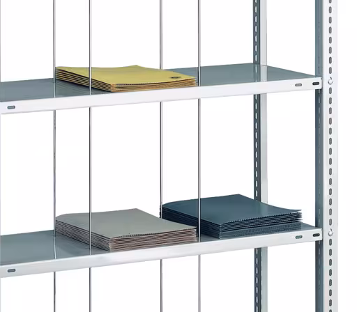 Étagère de base, étagère à tige filetée BASIC70, 2300 x 900 x 350 mm, 7 étagères, RAL 7035 gris clair de la marque Schulte Lagertechnik de la gamme d'étagères de bureau