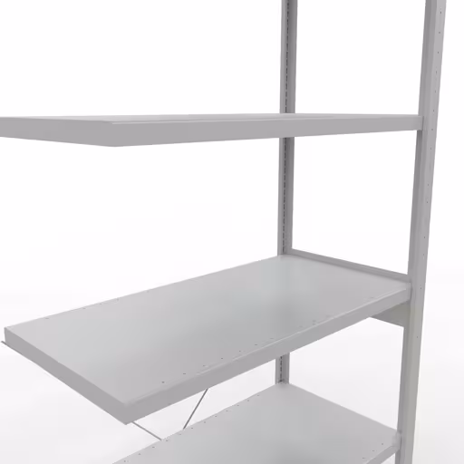 Image du produit n° 12 de l'article Rayonnage complémentaire, rayonnage à étagères, système enfichable MULTIplus330, 2500 x 1000 x 500 mm (HxLxP), 6 étagères, traverse, RAL 7035 gris clair Figure n° 12 de l'article étagère complémentaire, système d'étagères enfichables MULTIplus330, 2500 x 1000 x 500 mm, 6 étagères, gris clair RAL 7035 du groupe de produits système enfichable de la marque Schulte Lagertechnik.