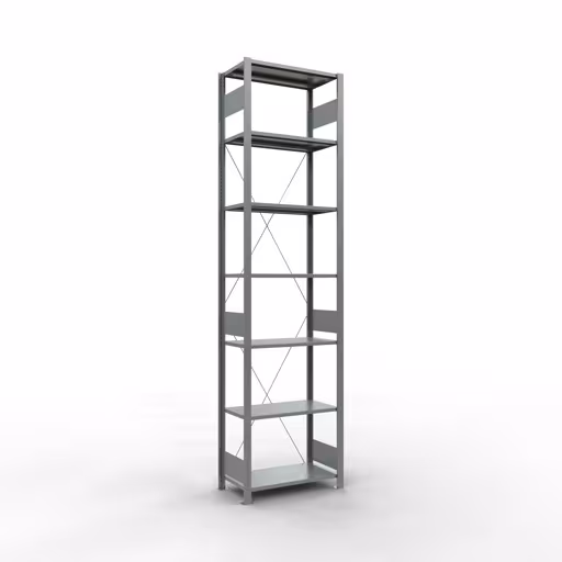Représentation supplémentaire de l'article étagère de base, étagère à étagères, système enfichable MULTIplus150, 3000 x 750 x 400 mm, 7 étagères, galvanisé à partir de l'étagère de base