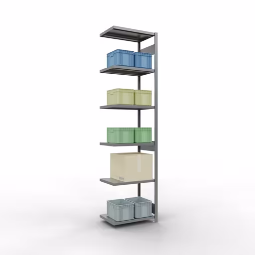 Figure n° 13 de l'article étagère complémentaire, étagère à étagères, système enfichable MULTIplus250, 3000 x 750 x 500 mm, 7 étagères, galvanisé du groupe de produits système enfichable de la marque Schulte Lagertechnik