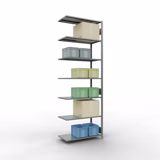 Image du produit n° 13 de l'article Rayonnage complémentaire, rayonnage à étagères, système enfichable MULTIplus85, 3000 x 1000 x 500 mm (HxLxP), 7 étagères, barres de longueur, galvanisé Figure n° 13 de l'article étagère complémentaire, étagère à étagères, système enfichable MULTIplus85, 3000 x 1000 x 500 mm, 7 étagères, galvanisé du groupe de produits système enfichable de la marque Schulte Lagertechnik