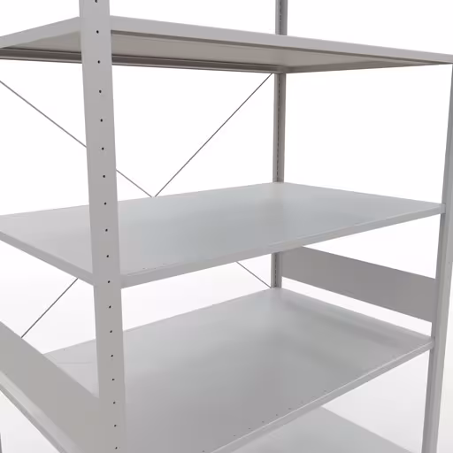 Scaffale base con sistema a innesto 3000x1300x800 mm, tipo 150 kg, grigio chiaro di Schulte Lagertechnik con l'articolo n. 32682-130