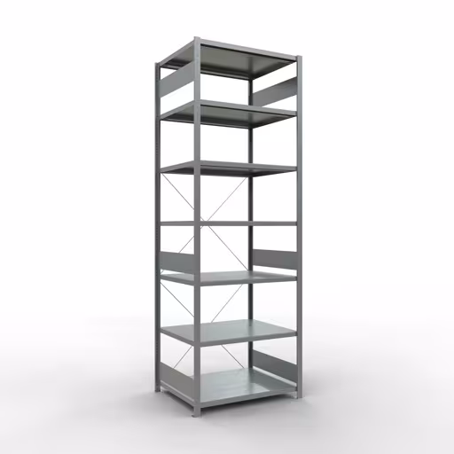 Immagine del prodotto n. 11 dell'articolo scaffale base, scaffale, sistema a innesto MULTIplus250, 3000 x 1000 x 800 mm (AxLxP), 7 ripiani, traversa, zincato dalla gamma di prodotti del sistema a innesto della marca Schulte Lagertechnik