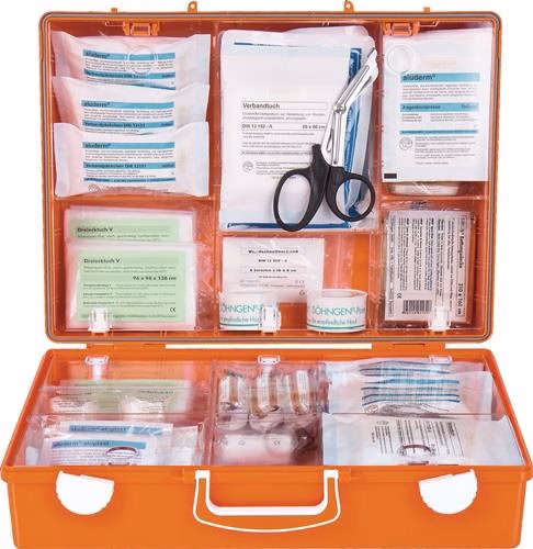 Kit di pronto soccorso grande MT-CD B400xH300xD150 mm circa, arancione, SÖHNGEN del marchio Söhngen Kit di pronto soccorso di grandi dimensioni MT-CD, circa 400 x 300 x 150 mm, arancione, della categoria Söhngen, codice articolo 4000386020