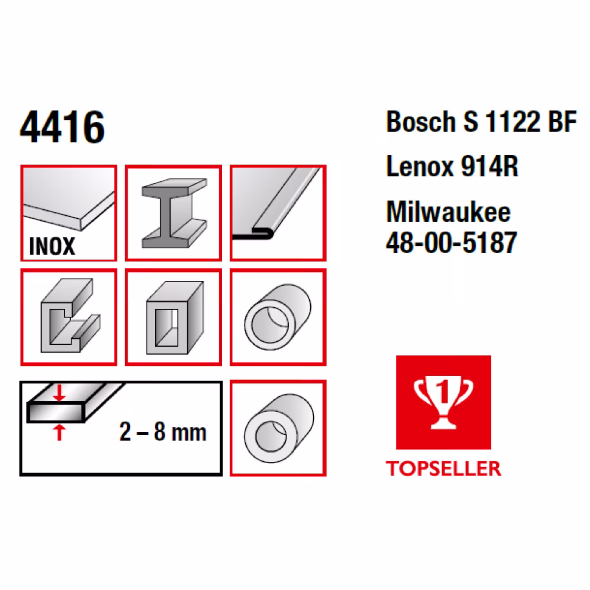 Lame de scie alternative bimétallique fraisée et réglée pour le traitement du bois et des matériaux métalliques de la marque MPS de la catégorie des lames de scie alternative