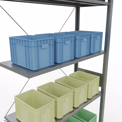 Produktbild Nr 13 des Artikels Anbauregal, Fachbodenregal Stecksystem MULTIplus85, 3000 x 1000 x 400 mm (HxBxT), 7 Fachböden, Kreuzstrebe, verzinkt Abbildung Nr 13 des Artikels Anbauregal, Fachbodenregal Stecksystem MULTIplus85, 3000 x 1000 x 400 mm (HxBxT), 7 Fachböden, Kreuzstrebe, verzinkt aus der Produktgruppe Stecksystem von der Marke Schulte Lagertechnik