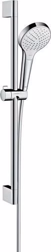 Ensemble de douche Hansgrohe CROMA SELECT S VARIO, barre de douche Unica Croma 650 mm blanc/chrome (de la marque) Ensemble de douche Hansgrohe CROMA SELECT S VARIO avec barre de douche Unica Croma 650 mm blanc/chrome, de la catégorie Ensembles/Systèmes/Accessoires de douche, référence 6000536916