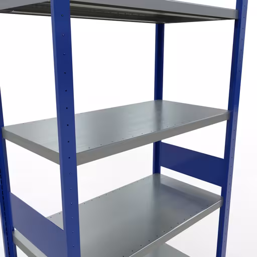 Figure n° 12 de l'article étagère de base, étagère, système enfichable MULTIplus330, 3000 x 1000 x 500 mm, 7 étagères, RAL 5010 bleu gentiane/galvanisé du groupe de produits système enfichable de Schulte Lagertechnik