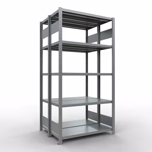 Image du produit n° 14 de l'article étagère de base, étagère double, système enfichable MULTIplus250, 2000 x 1000 x (2x400) mm, 2x5 étagères, galvanisé de la gamme d'étagères pour étagères de la marque Schulte Lagertechnik