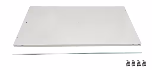 Figure n° 8 de l'article étagère supplémentaire MULTIplus150 1000 x 600, gris clair RAL 7035, comprenant 4 supports d'étagère et butée centrale du groupe de produits étagères de bureau de la marque Schulte Lagertechnik