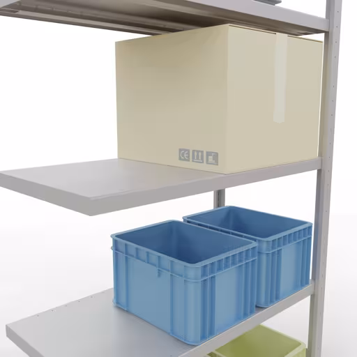 Figure n° 11 de l'article, système d'étagères enfichables MULTIplus250, 2000 x 1000 x 500 mm, 5 étagères, RAL 7035 gris clair du groupe de produits système enfichable de la marque Schulte Lagertechnik