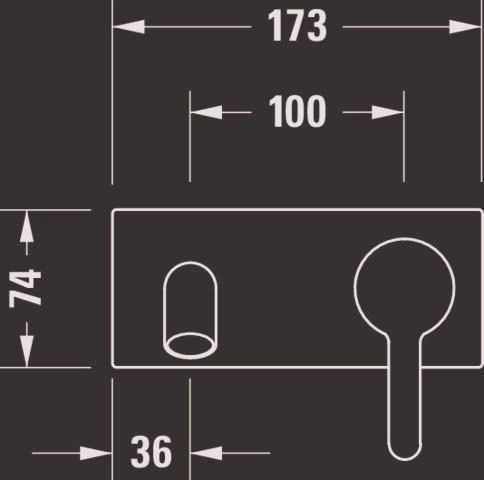Duravit C.1 Einhebel-Waschtischmischer, Unterputz Auslauf 225 mm, ohne Zugstange, Chrom Hansgrohe