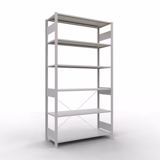 Représentation supplémentaire de l'article système enfichable étagère de base 2500x1300x500 mm, type 150 kg, gris clair à partir de l'étagère de base