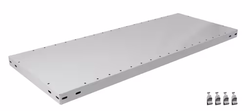 Un'altra vista dell'articolo Ripiano aggiuntivo MULTIplus250 750 x 600, RAL 7035 grigio chiaro, incl. 4 supporti per ripiani della categoria Sistema a innesto
