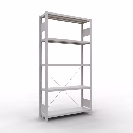 Figura n. 9 dell'articolo scaffale base, scaffale, sistema a innesto MULTIplus330, 2000 x 1000 x 300 mm (AxLxP), 5 ripiani, traversa, RAL 7035 grigio chiaro del gruppo di prodotti sistema a innesto della marca Schulte Lagertechnik