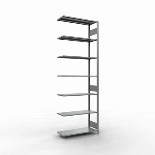 Scaffali aggiuntivi, scaffali, sistema a innesto MULTIplus85, 3000 x 1000 x 400 mm (AxLxP), 7 ripiani, barre longitudinali, zincato di Schulte Lagertechnik Scaffale aggiuntivo, scaffale, sistema a innesto MULTIplus85, 3000 x 1000 x 400 mm (AxLxP), 7 ripiani, barre longitudinali, zincato, ripiano aggiuntivo, articolo n. 13147-LR