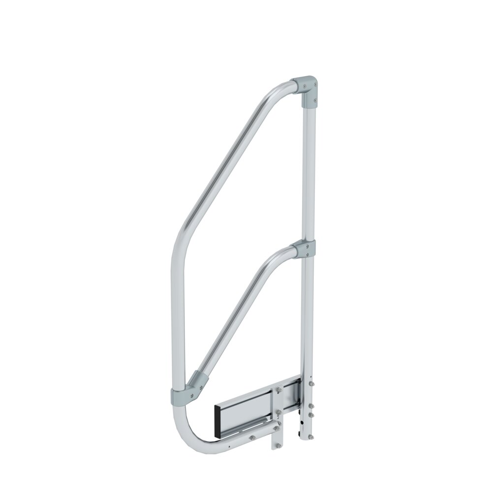 Garde-corps Munk, simple face, pour plateforme de travail mobile, 2 marches d'un côté, de Günzburger Steigtechnik Garde-corps Munk, simple face, pour plateforme de travail mobile, de la catégorie « Escalier de plateforme », référence 050023