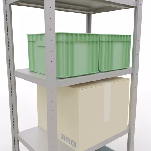 Figure n° 11 de l'article étagère de base, étagère, système enfichable MULTIplus250, 2000 x 750 x 500 mm, 5 étagères, RAL 7035 gris clair du groupe de produits système enfichable de Schulte Lagertechnik