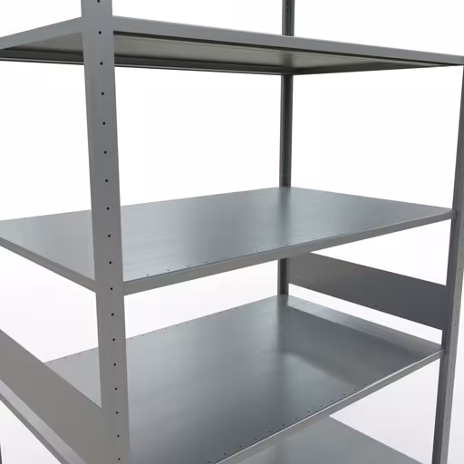 Représentation supplémentaire de l'article étagère de base, étagère à étagères, système enfichable MULTIplus150, 3000 x 1300 x 800 mm, 7 étagères, galvanisé à partir de l'étagère de base