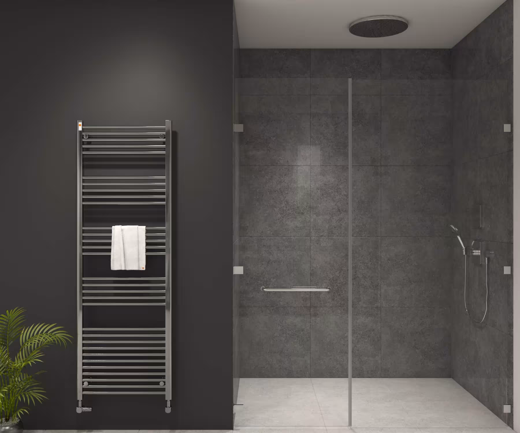 Radiatore da bagno di ricambio MERT cromato dritto, radiatore di ricambio, articolo n. 3-60x175-S