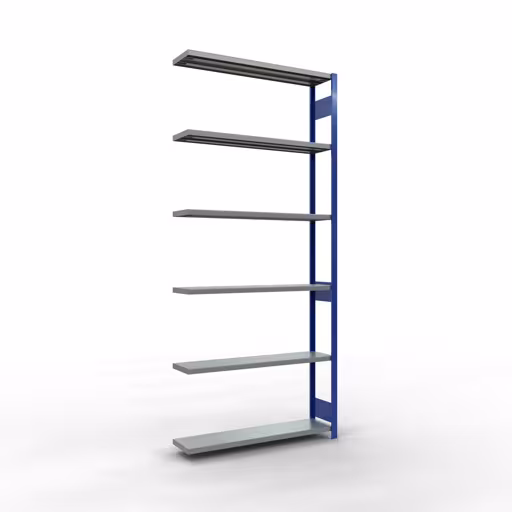 Figura n. 11 dell'articolo scaffale aggiuntivo, scaffale, sistema a innesto MULTIplus250, 3000 x 1300 x 300 mm, 7 ripiani, RAL 5010 blu genziana/zincato del gruppo di prodotti sistema a innesto della marca Schulte Lagertechnik