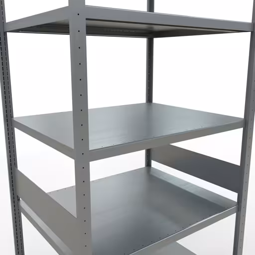Figura n. 13 dell'articolo scaffale base, scaffale, sistema a innesto MULTIplus330, 3000 x 1000 x 800 mm (AxLxP), 7 ripiani, barre longitudinali, zincato del gruppo di prodotti sistema a innesto della marca Schulte Lagertechnik