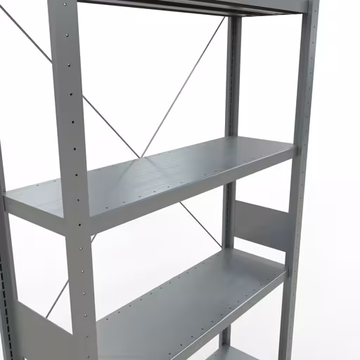 Immagine del prodotto n. 7 dell'articolo scaffale base, scaffale, sistema a innesto MULTIplus250, 3000 x 1000 x 300 mm (AxLxP), 7 ripiani, traversa, zincato dalla gamma di prodotti del sistema a innesto della marca Schulte Lagertechnik