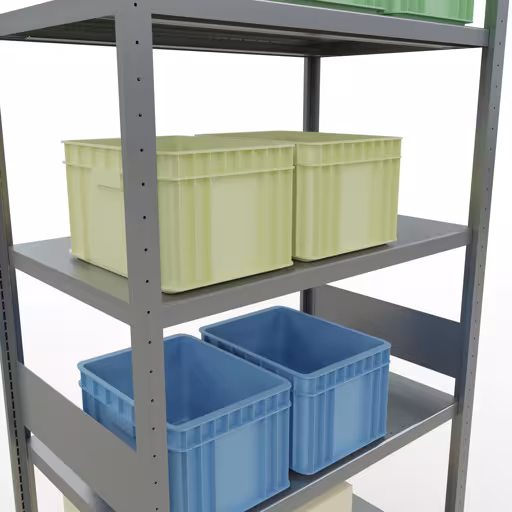 Figure n° 9 de l'article étagère de base, étagère, système enfichable MULTIplus330, 3000 x 1000 x 600 mm, 7 étagères, galvanisées du groupe de produits système enfichable de Schulte Lagertechnik