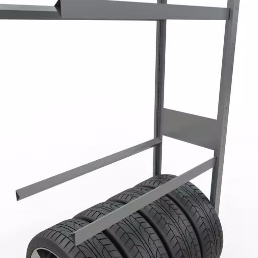 Figure n° 10 de l'article, rayonnage pour roues/pneus, 3500 x 900 x 400 mm, galvanisé, 5 niveaux de stockage avec une charge de compartiment de 150 kg par niveau du groupe de produits des rayonnages à étagères de Schulte Lagertechnik
