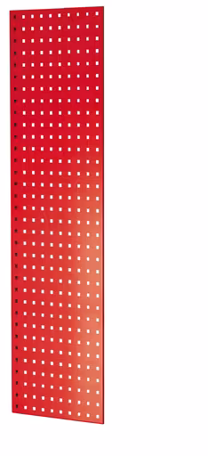 Panneau latéral perforé, 90 x 1300 x 400 mm (H x P), rouge feu RAL 3000 de Schulte Lagertechnik Panneau latéral perforé, 90 x 1300 x 400 mm (H x P), rouge feu RAL 3000, accessoires, réf. 35673-R