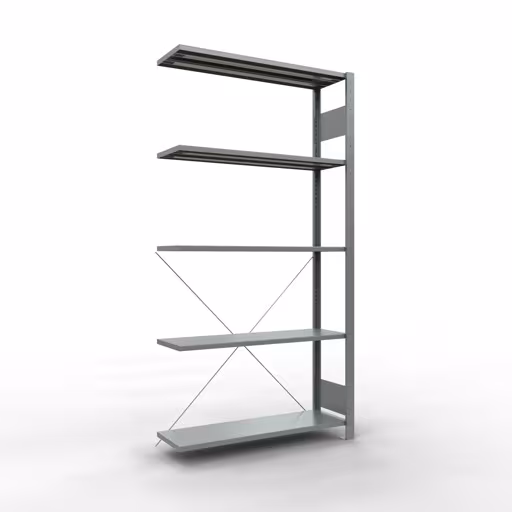 Figura n. 7 dell'articolo scaffale aggiuntivo, scaffale a scaffale, sistema a innesto MULTIplus85, 2000 x 1000 x 300 mm (AxLxP), 5 ripiani, traversa, zincato del gruppo di prodotti sistema a innesto della marca Schulte Lagertechnik