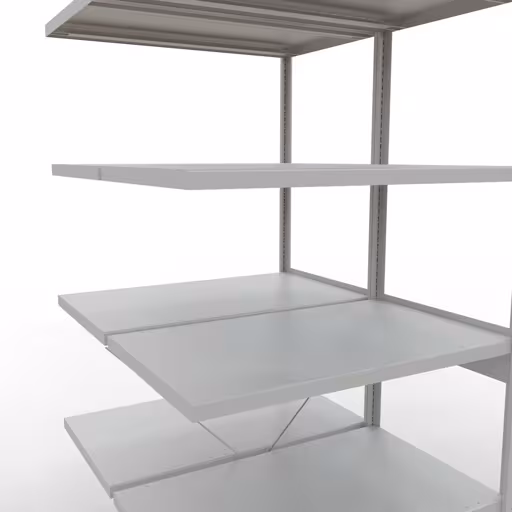 Scaffale aggiuntivo, scaffale doppio, sistema di scaffali MULTIplus250, 2500 x 1000 x (2x600) mm (AxLxP), 2x6 ripiani, traversa, RAL 7035 grigio chiaro della categoria scaffale doppio con GTIN 4004514292247 Scaffale aggiuntivo, scaffale doppio, sistema di scaffali MULTIplus250, 2500 x 1000 x (2x600) mm (AxLxP), 2x6 ripiani, traversa, RAL 7035 grigio chiaro della marca Schulte Lagertechnik dal programma scaffali