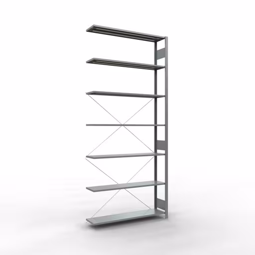 Une autre vue de l'article Tablette supplémentaire pour système enfichable 3000x1300x300 mm, type 150 kg, galvanisée de la catégorie Système enfichable